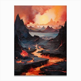 Volcanic Abstract Minimalist 11 Canvas Print