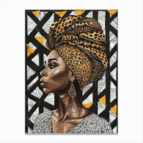 African Woman With Turban 7 Canvas Print