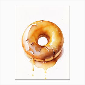 Salted Caramel Donut Cute Neon 1 Canvas Print
