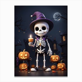 Halloween Skeleton 8 Canvas Print