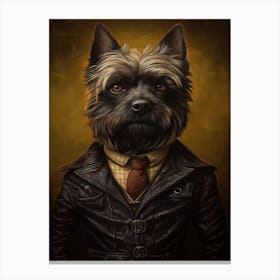 Gangster Dog Cairn Terrier 4 Canvas Print
