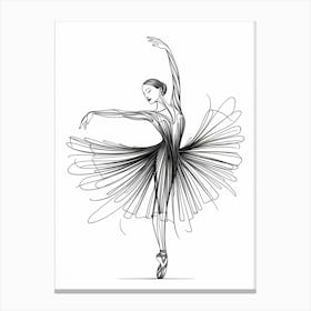 Ballerina Drawing Canvas Print