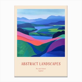 Colourful Abstract The Lake District England 2 Poster Canvas Print