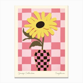 Spring Collection Sunflower Flower Vase 3 Canvas Print