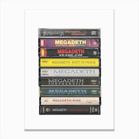 Megadeath Albums - Cassette Print Music Poster Canvas Print