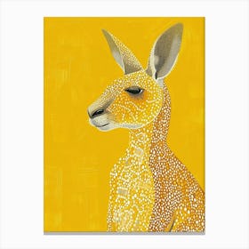 Yellow Kangaroo 3 Canvas Print