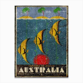 Vintage Travel Poster ― Australia Canvas Print