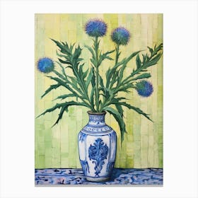 Flowers In A Vase Still Life Painting Cornflower 1 Canvas Print