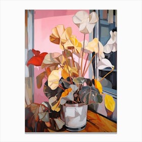 Cyclamen 1 Flower Painting Canvas Print