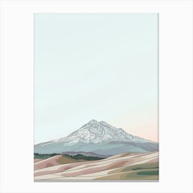 Mount Diablo Usa Color Line Drawing (1) Canvas Print