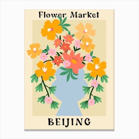 Flower Market Beijing Canvas Print