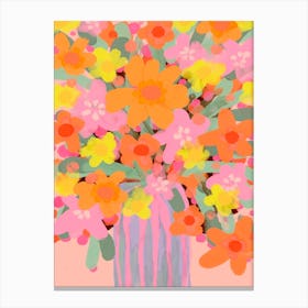 Neon Bouquet Canvas Print