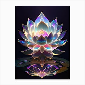 Sacred Lotus Holographic 5 Canvas Print