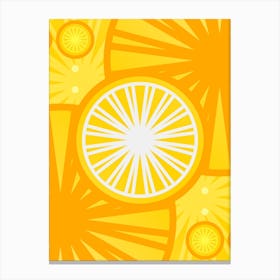 Geometric Abstract Glyph in Happy Yellow and Orange n.0066 Canvas Print