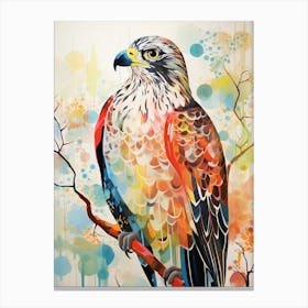 Bird Painting Collage Hawk 4 Canvas Print