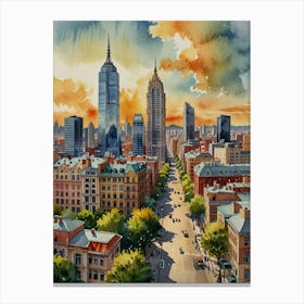 Boston Skyline Canvas Print