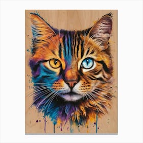 Colorful Cat 1 Canvas Print