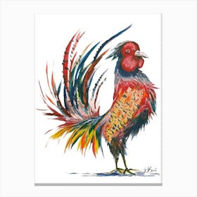 Colourful Pheasant painting Canvas Print