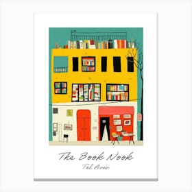 Tel Aviv The Book Nook Pastel Colours 4 Poster Canvas Print