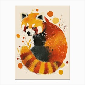 Yellow Red Panda 2 Canvas Print
