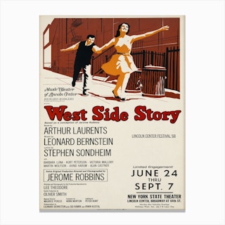 West Side Story Theatre Poster 1968 Canvas Print