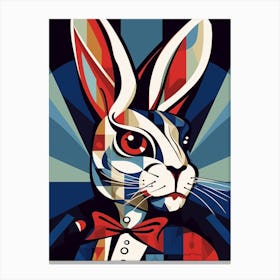 Alice In Wonderland The White Rabbit In The Style Of Roy Lichtenstein 2 Canvas Print