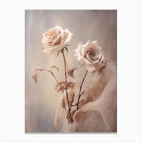 Boho Dried Flowers Rose 5 Canvas Print