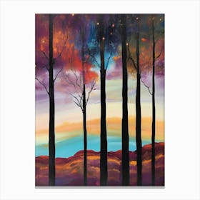 Sunset In The Trees Canvas Print