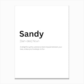 Sandy Definition Meaning Canvas Print