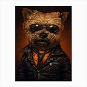 Gangster Dog Cairn Terrier 6 Canvas Print