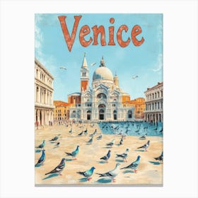 Aihrgdesign A Classic 1960s Travel Poster For Venice Showcasi Dfeff2ac 4583 43c2 917e 83fd9479bf41 2 Canvas Print