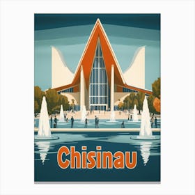 Aihrgdesign A Retro Travel Poster For Chisinau 5 Canvas Print