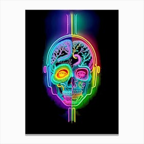 Neon Skull 38 Canvas Print