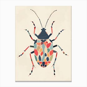 Colourful Insect Illustration Aphid 14 Canvas Print