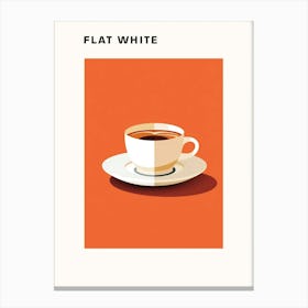 Flat White Coffee Canvas Print