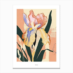 Colourful Flower Illustration Poster Iris 5 Canvas Print