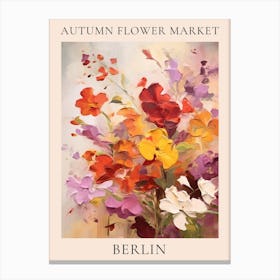 Autumn Flower Market Poster Berlin 2 Canvas Print