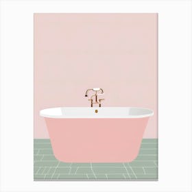 Pink Bathroom Canvas Print