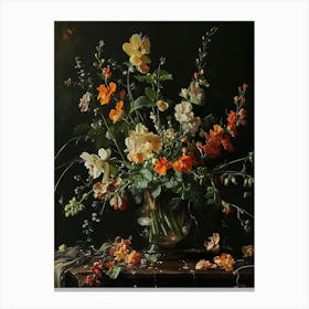 Baroque Floral Still Life Snapdragon 2 Canvas Print