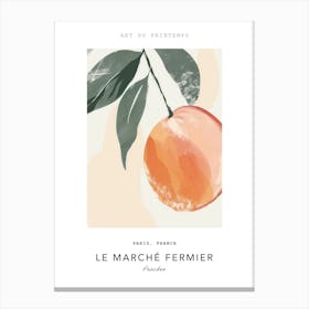 Peaches Le Marche Fermier Poster 2 Canvas Print