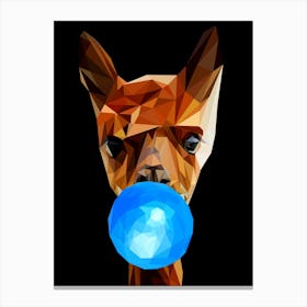 Llama Blowing Bubbles Canvas Print