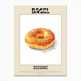 Sesame Bagel 6 Canvas Print