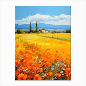 Poppies In The Field 12 Canvas Print