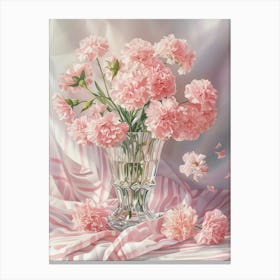 Carnations In A Vase 1 Canvas Print