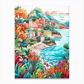 Isola Bella Italy Modern Illustration 1 Canvas Print