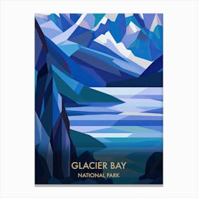 Glacier Bay National Park Travel Poster Matisse Style 1 Canvas Print