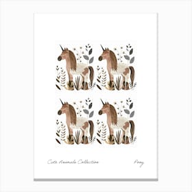 Cute Animals Collection Pony 4 Canvas Print