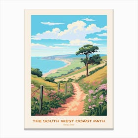 The South West Coast Path England 2 Hike Poster Canvas Print