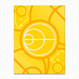 Geometric Abstract Glyph in Happy Yellow and Orange n.0088 Canvas Print
