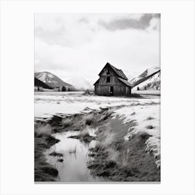 Montana, Black And White Analogue Photograph 1 Canvas Print